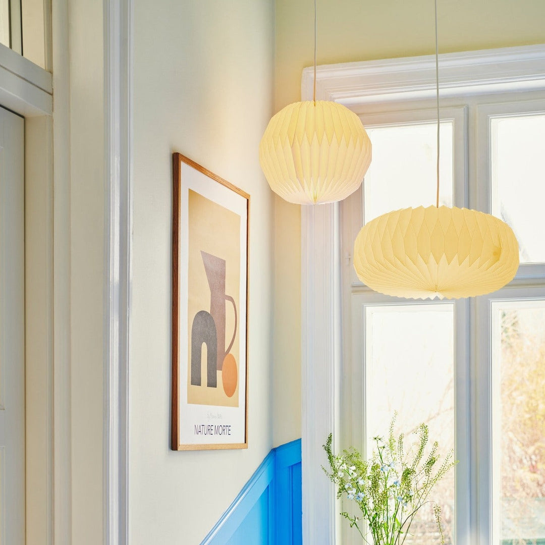 Lampada da soffitto in carta Belloy con paralume facile da montare