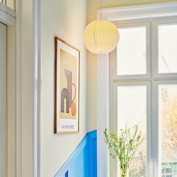 Lampada da soffitto in carta Belloy con paralume facile da montare