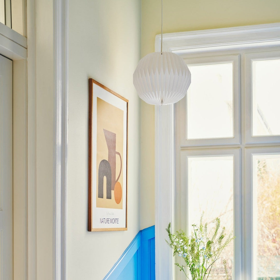 Lampada da soffitto in carta Belloy con paralume facile da montare