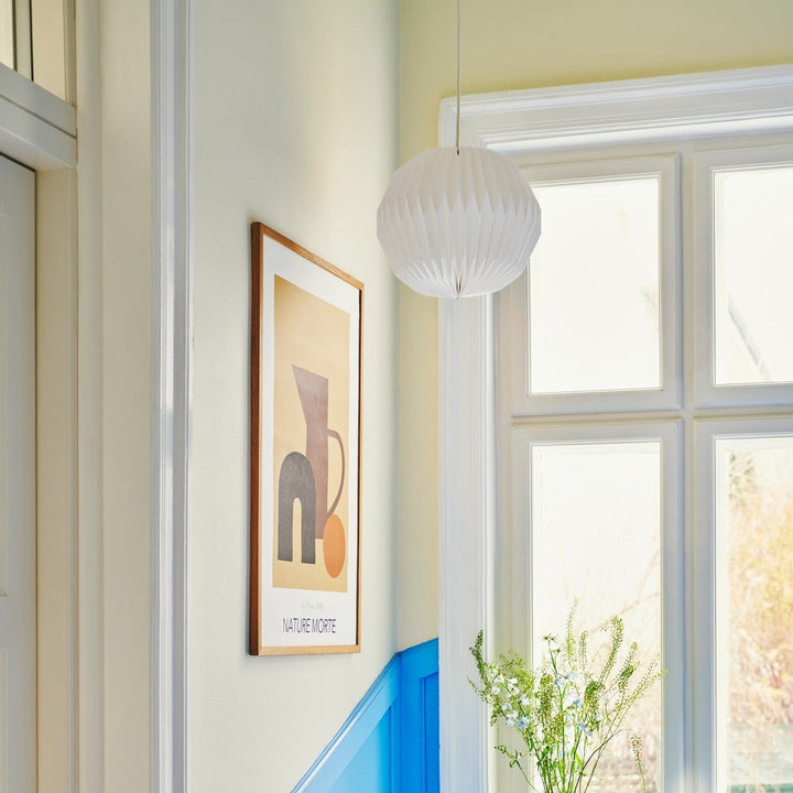 Lampada da soffitto in carta Belloy con paralume facile da montare