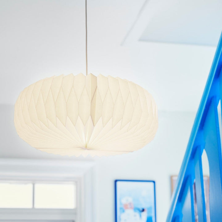 Lampada da soffitto in carta Belloy con paralume facile da montare