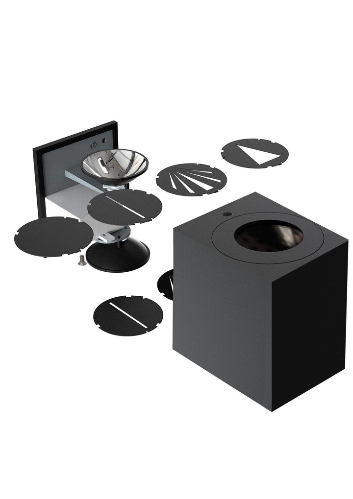 Canto Kubi 2 LED Applique da Parete, Grigio