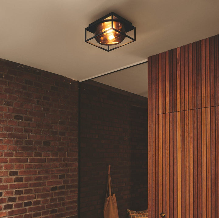 Lampada da Soffitto Griffin, Nero/Fumé