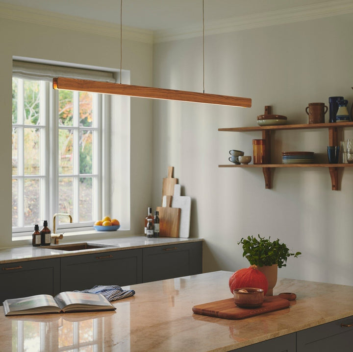 Lampada a sospensione LED Ilgas, Natura/Legno