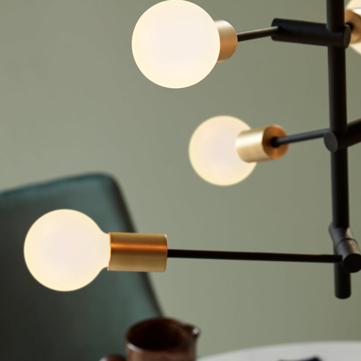 Lampada a sospensione Josefine, Nero/Ottone