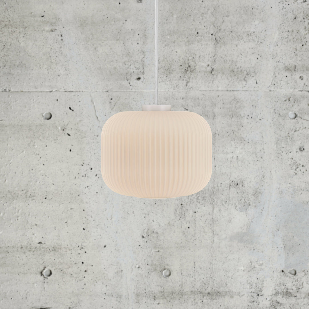 Lampada a sospensione Milford 30, Opale/Bianco