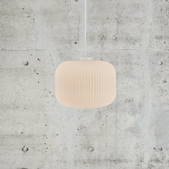 Lampada a sospensione Milford 30, Opale/Bianco