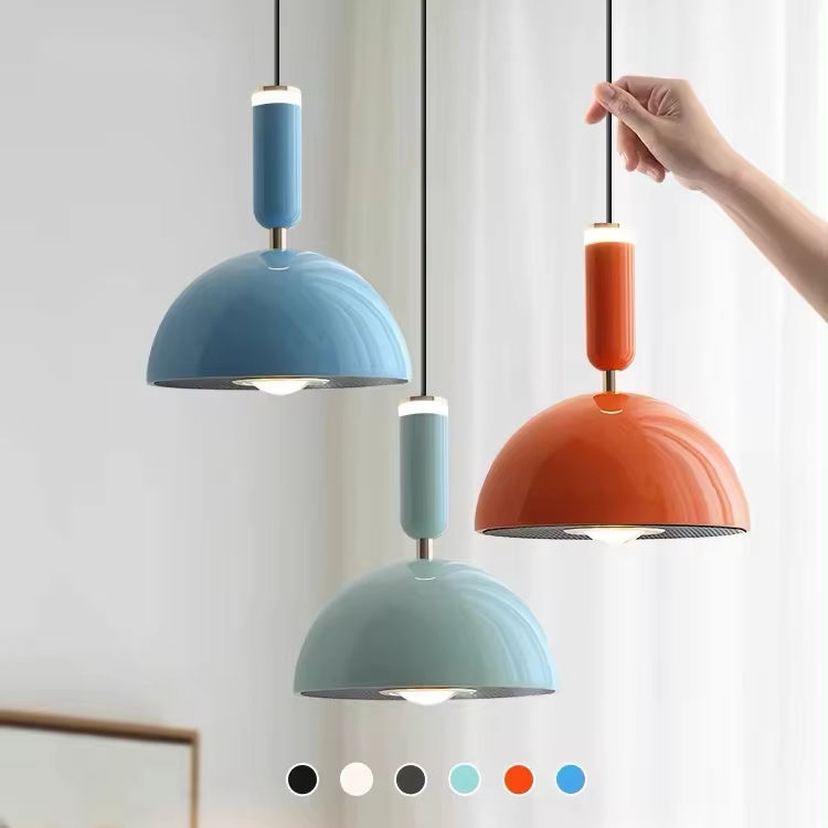 Macarona: Lampada a sospensione LED in alluminio e acrilico a forma di macaron – per ambienti moderni e giocosi