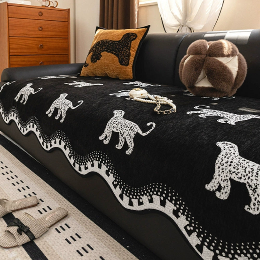 MajestätWelle: Copertura per divano in microfibra con struttura ondulata decorativa e comfort antiscivolo – per divano e area living