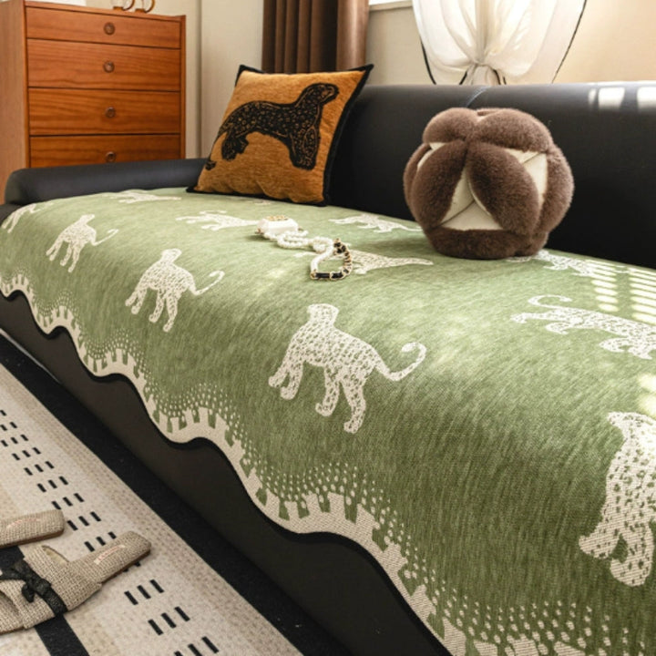 MajestätWelle: Copertura per divano in microfibra con struttura ondulata decorativa e comfort antiscivolo – per divano e area living