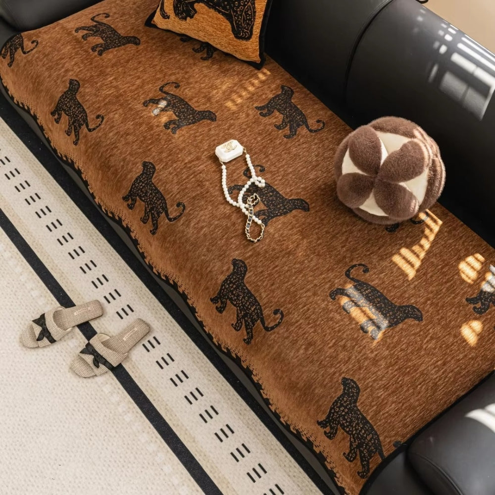 MajestätWelle: Copertura per divano in microfibra con struttura ondulata decorativa e comfort antiscivolo – per divano e area living