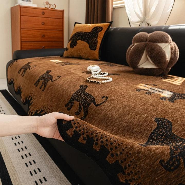 MajestätWelle: Copertura per divano in microfibra con struttura ondulata decorativa e comfort antiscivolo – per divano e area living