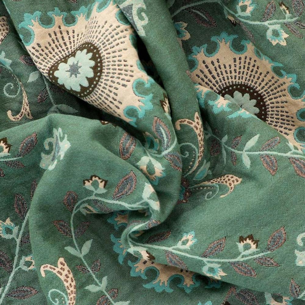 Mandala-Webstuhl: Coperta in cotone reversibile con design retro-mandala e struttura traspirante – per divano e camera da letto