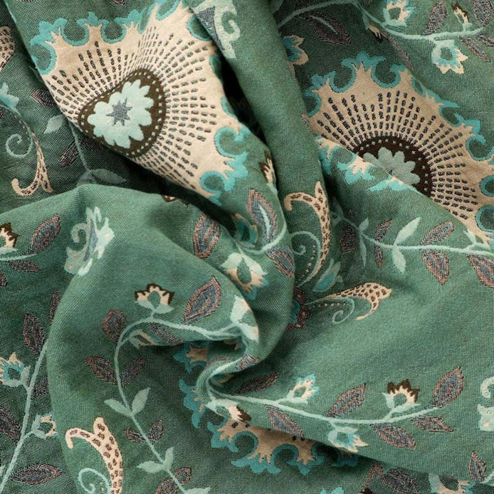 Mandala-Webstuhl: Coperta in cotone reversibile con design retro-mandala e struttura traspirante – per divano e camera da letto