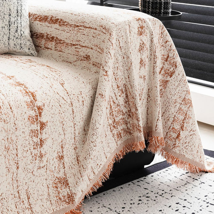 Mandelkamm: Copertura per divano in chenille con struttura decorativa e copertura totale – per soggiorno e divano