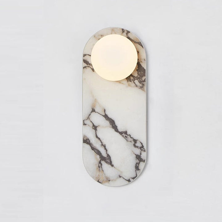 Marbellea: Applique in Marmo con Sfere di Vetro – Lampada da Parete dal Design Moderno per Soggiorno e Corridoio