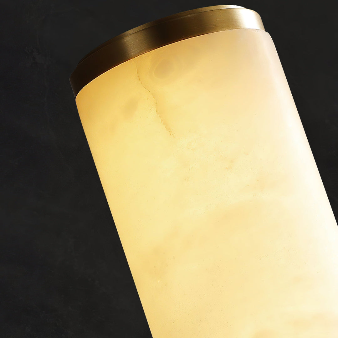 MarmoLux: Lampada da parete LED moderna con effetto marmo spagnolo e dettaglio in rame – per camera da letto e soggiorno