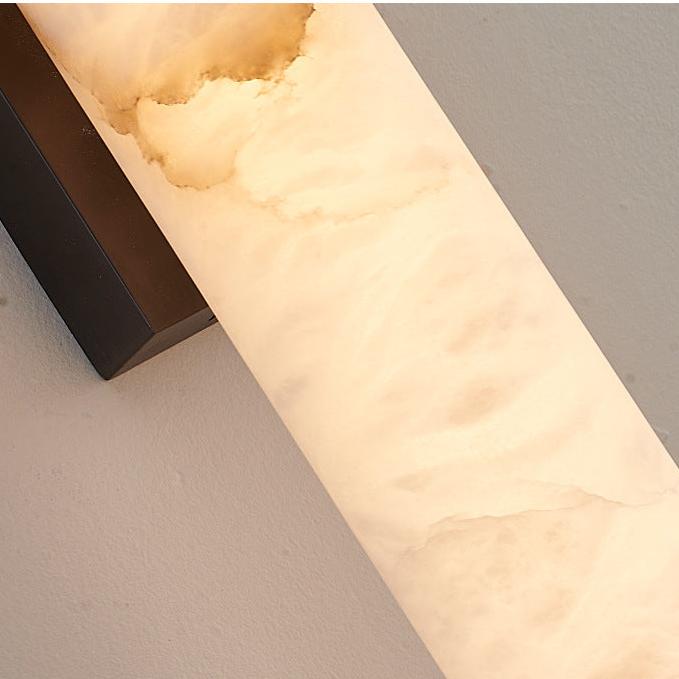 MarmoLux: Lampada da parete LED moderna con effetto marmo spagnolo e dettaglio in rame – per camera da letto e soggiorno