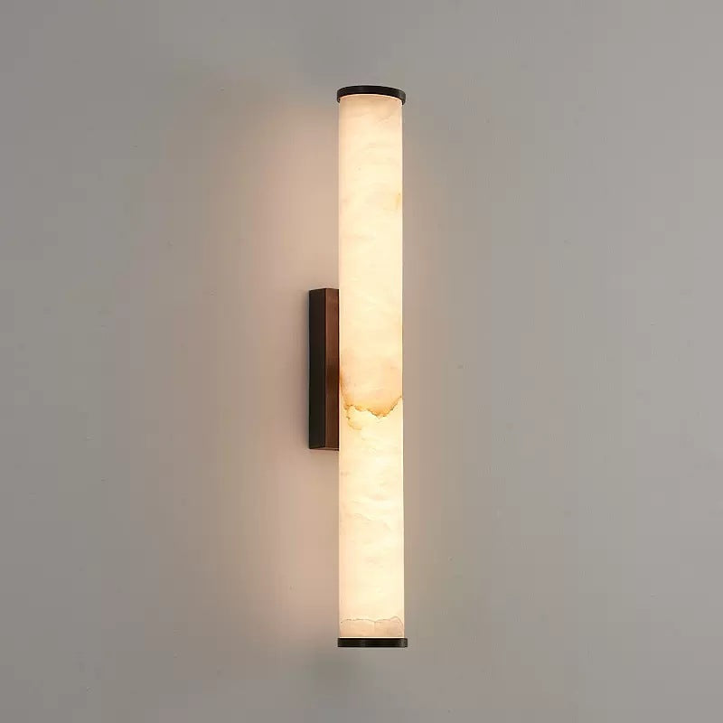 MarmoLux: Lampada da parete LED moderna con effetto marmo spagnolo e dettaglio in rame – per camera da letto e soggiorno
