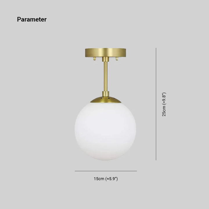 Marvella: Moderno lampadario LED con sfera di vetro e accento dorato – per camere da letto e soggiorni
