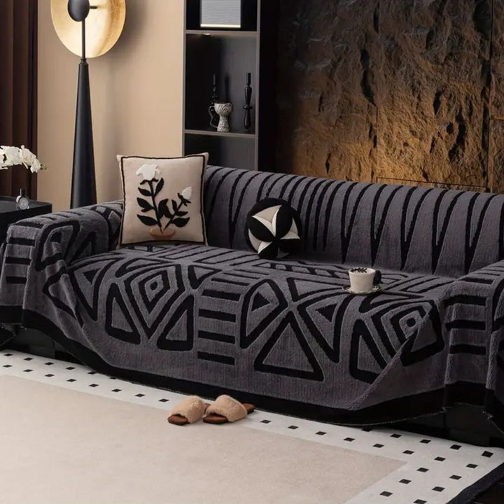 MazeLuxe: Copridivano in Jacquard – Copertura Antiscivolo per Divano dal Design Moderno