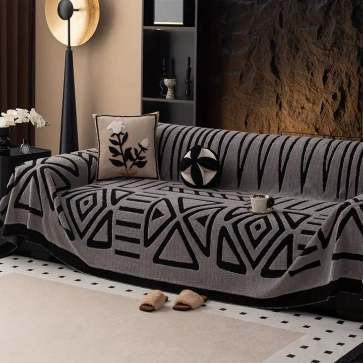 MazeLuxe: Copridivano in Jacquard – Copertura Antiscivolo per Divano dal Design Moderno