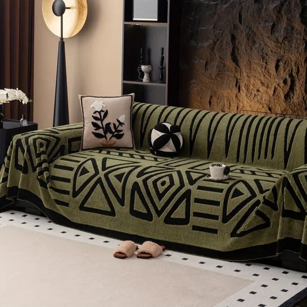 MazeLuxe: Copridivano in Jacquard – Copertura Antiscivolo per Divano dal Design Moderno