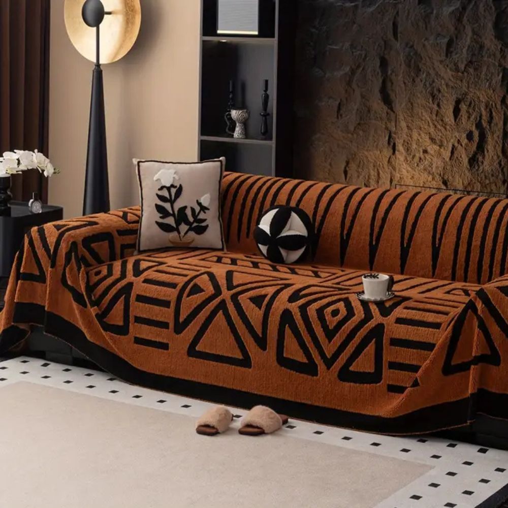 MazeLuxe: Copridivano in Jacquard – Copertura Antiscivolo per Divano dal Design Moderno