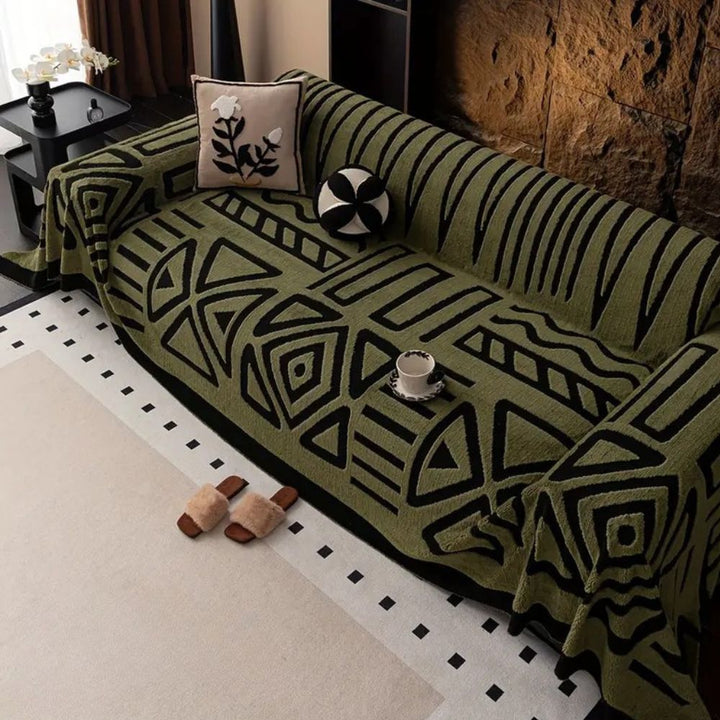 MazeLuxe: Copridivano in Jacquard – Copertura Antiscivolo per Divano dal Design Moderno