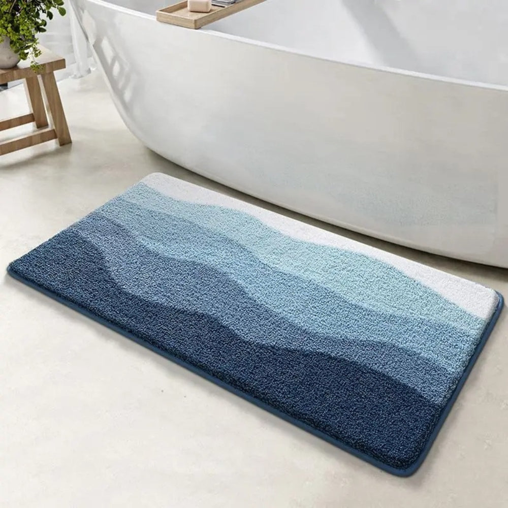 MeerLust: Tappetino da Bagno Antiscivolo Design Onde – Morbido, Assorbente &amp; Lavabile