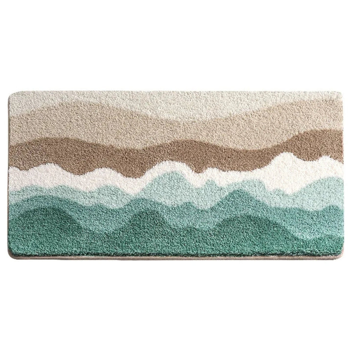 MeerLust: Tappetino da Bagno Antiscivolo Design Onde – Morbido, Assorbente &amp; Lavabile