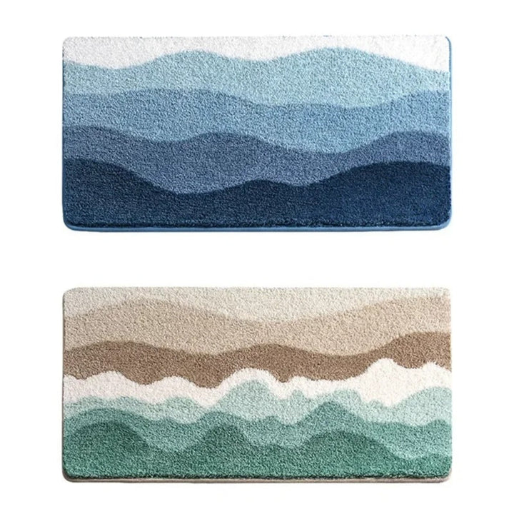 MeerLust: Tappetino da Bagno Antiscivolo Design Onde – Morbido, Assorbente &amp; Lavabile
