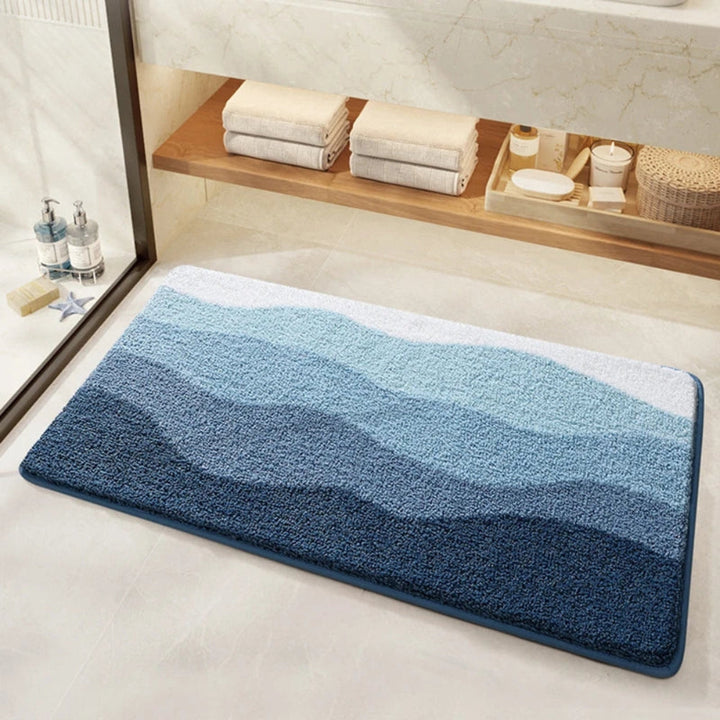 MeerLust: Tappetino da Bagno Antiscivolo Design Onde – Morbido, Assorbente &amp; Lavabile