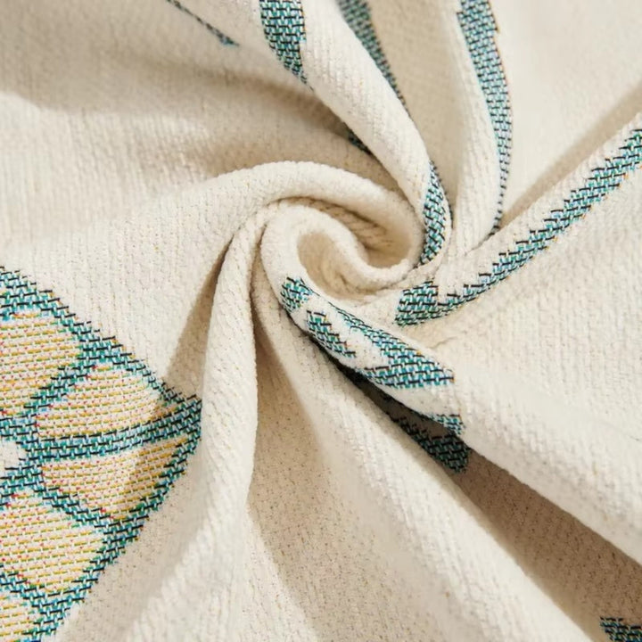 Meringa: Copertura per divano in moderno design chenille con forme geometriche e antiscivolo – per divano e lounge