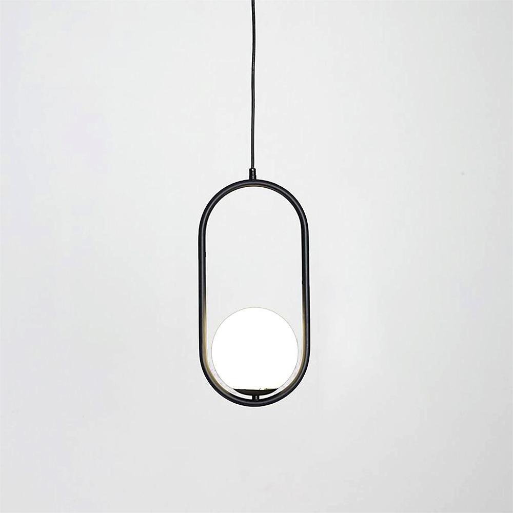 Milora: Lampada a sospensione in vetro e metallo con silhouette slanciata – per interni moderni