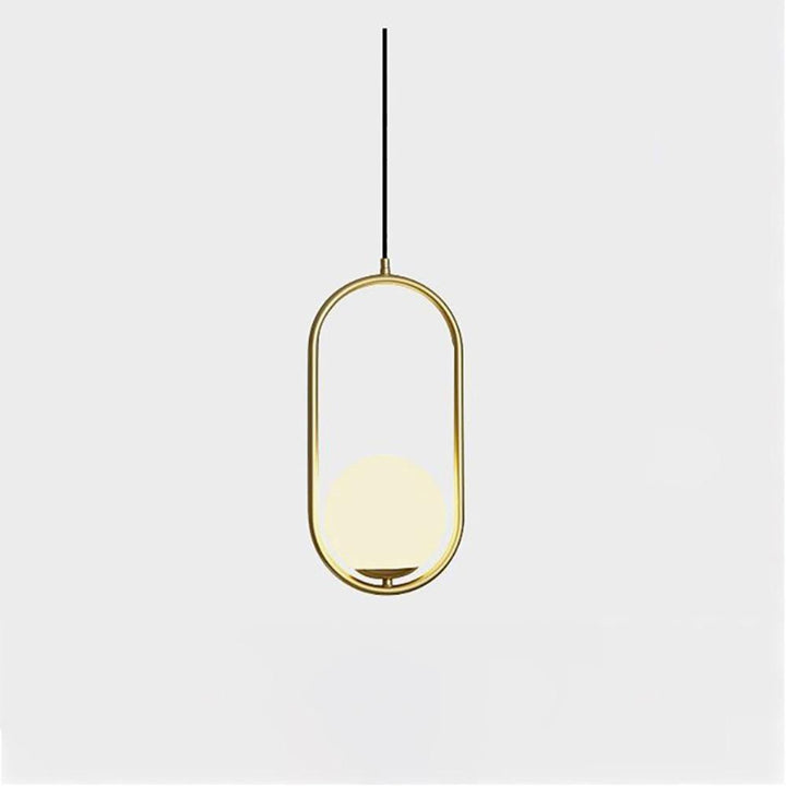 Milora: Lampada a sospensione in vetro e metallo con silhouette slanciata – per interni moderni