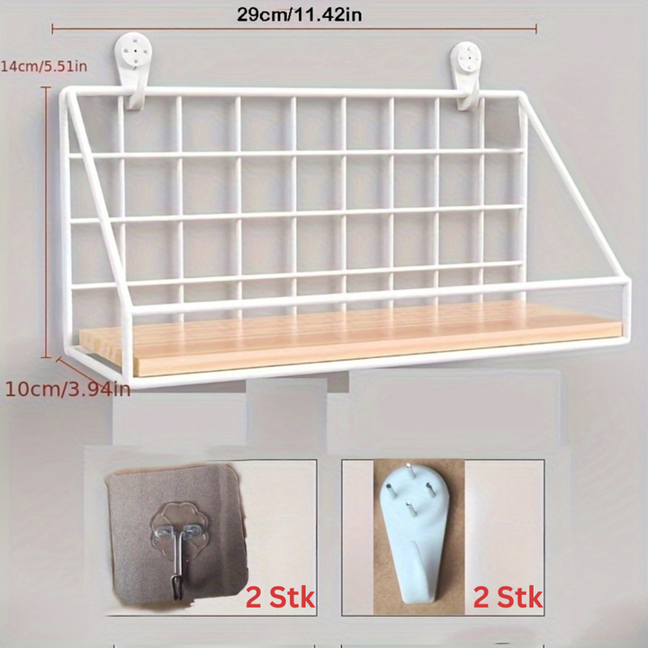 MinimalStahl: Mensola moderna – robusta, facile da pulire e sospesa senza forare per camera da letto e cucina
