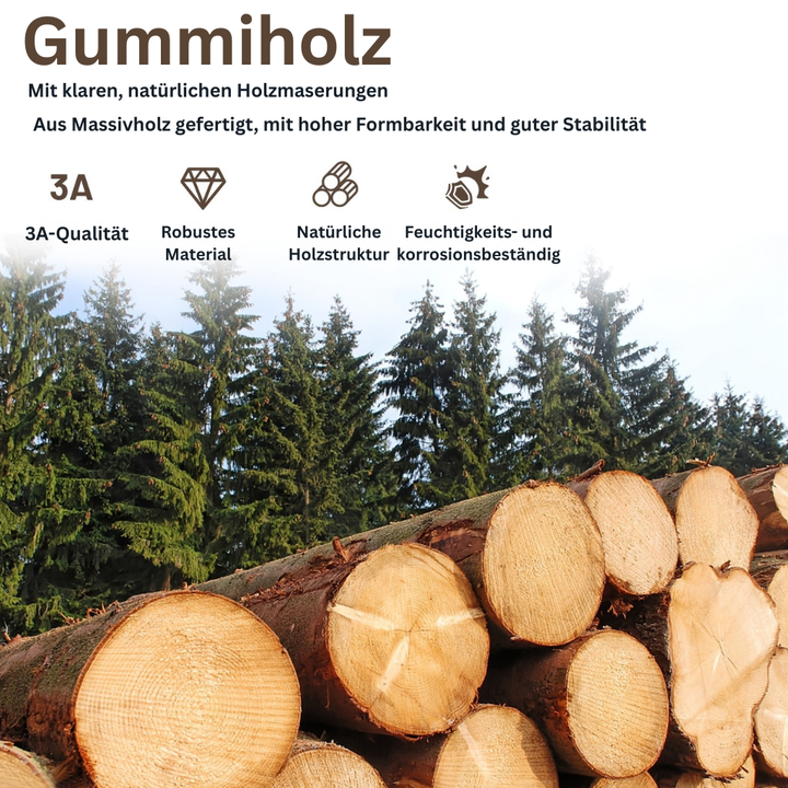 MobilHolz: Appendiabiti in legno – robusto appendiabiti in legno massello con ruote, poggiapiedi e mensole, decorativo per ingresso e camera da letto