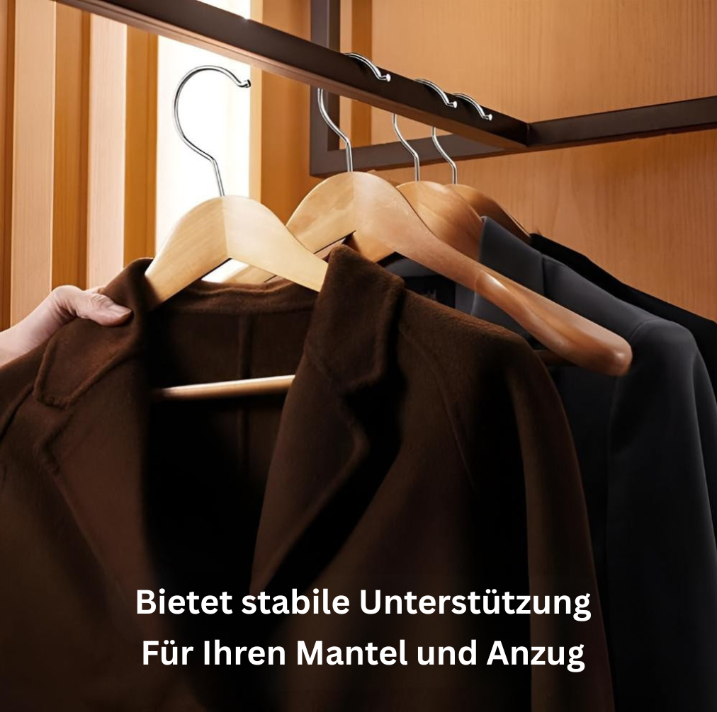 ModusAkzent: Grucce in legno – eleganti, stabili e versatili per abiti, camicie e cappotti
