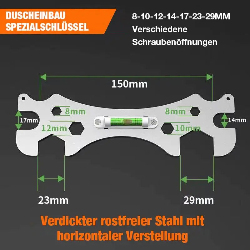 Chiave angolare multifunzionale | Acciaio inossidabile | Per dadi di rubinetto e spazi ristretti | Design antiscivolo