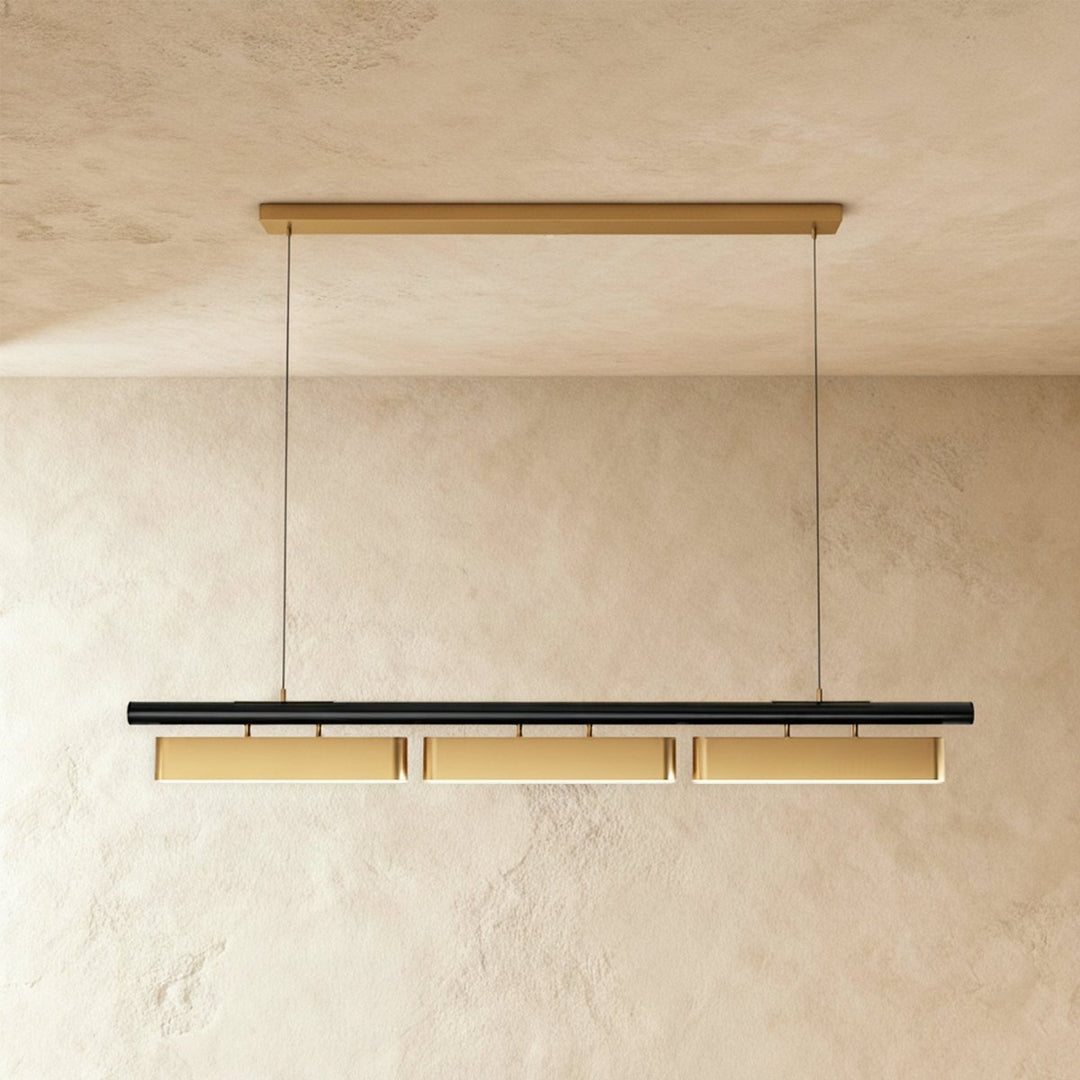 MuniraLux: Lampadario moderno a LED nero opaco con diffusore in opale – per sala da pranzo e soggiorno