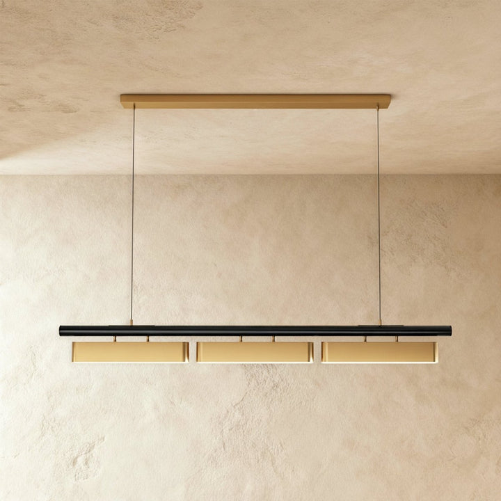 MuniraLux: Lampadario moderno a LED nero opaco con diffusore in opale – per sala da pranzo e soggiorno