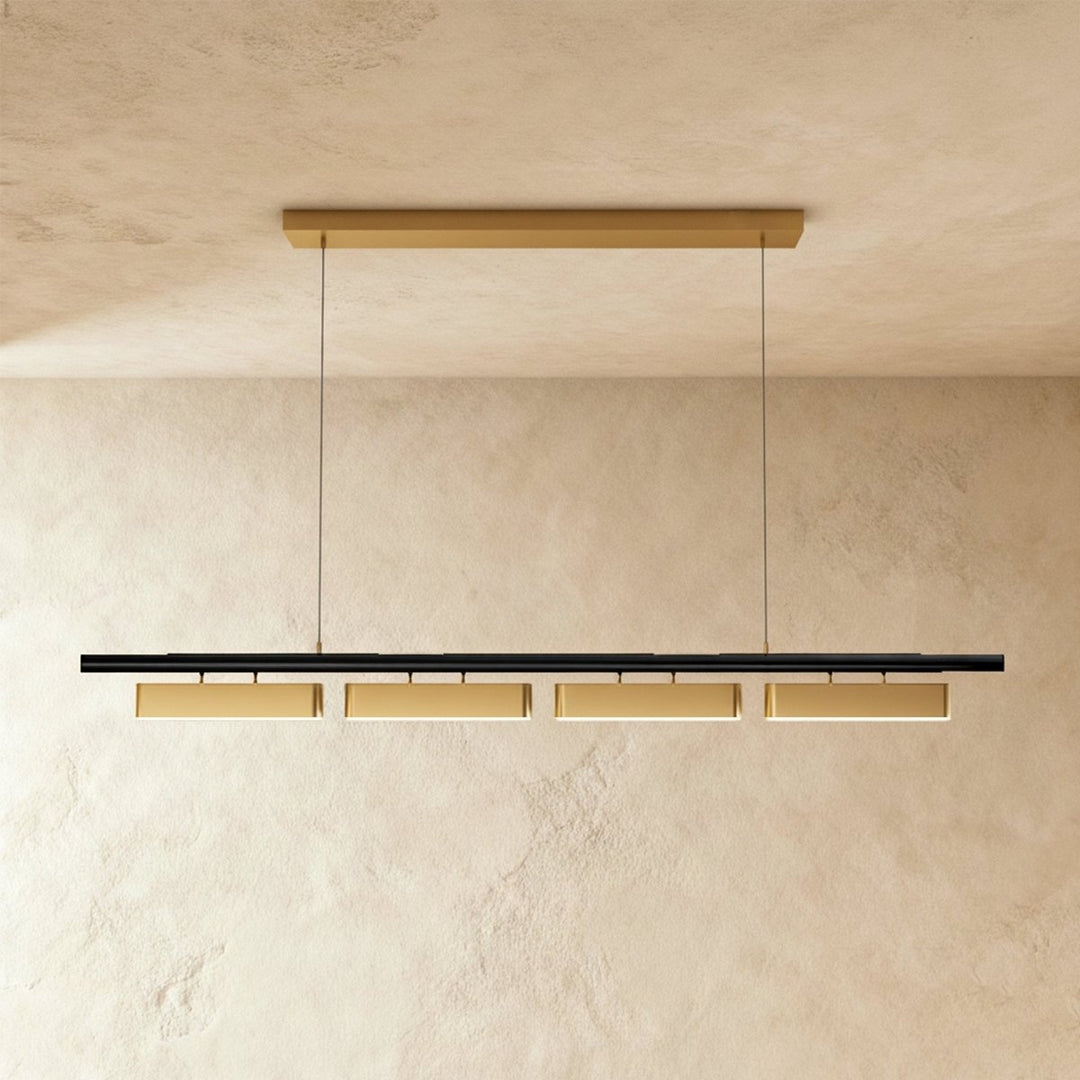 MuniraLux: Lampadario moderno a LED nero opaco con diffusore in opale – per sala da pranzo e soggiorno