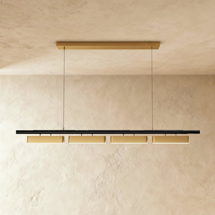 MuniraLux: Lampadario moderno a LED nero opaco con diffusore in opale – per sala da pranzo e soggiorno