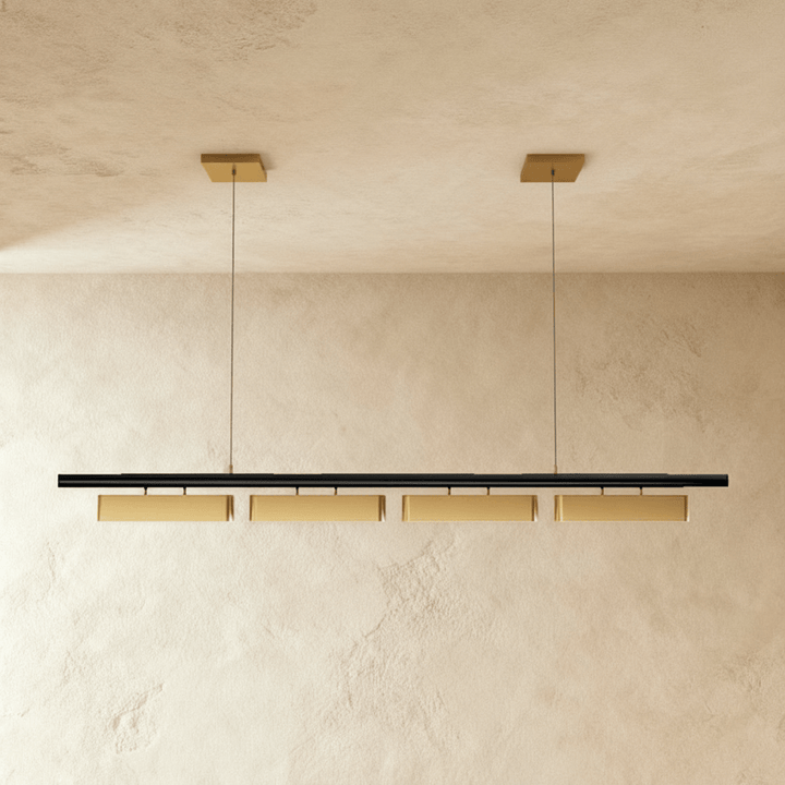 MuniraLux: Lampadario moderno a LED nero opaco con diffusore in opale – per sala da pranzo e soggiorno