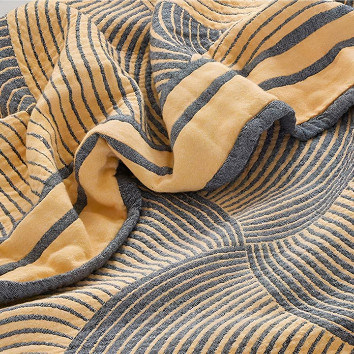 MuslinEleganz: Coperta in cotone reversibile in mussola a 4 strati – per camera da letto e soggiorno
