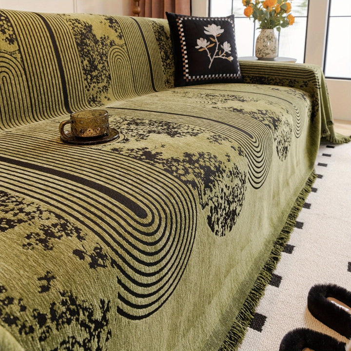 MusterOase: Copertura per divano in design moderno a mosaico con frange decorative e qualità durevole – per divano e camera da letto