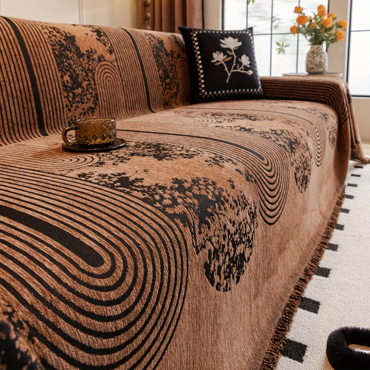 MusterOase: Copertura per divano in design moderno a mosaico con frange decorative e qualità durevole – per divano e camera da letto