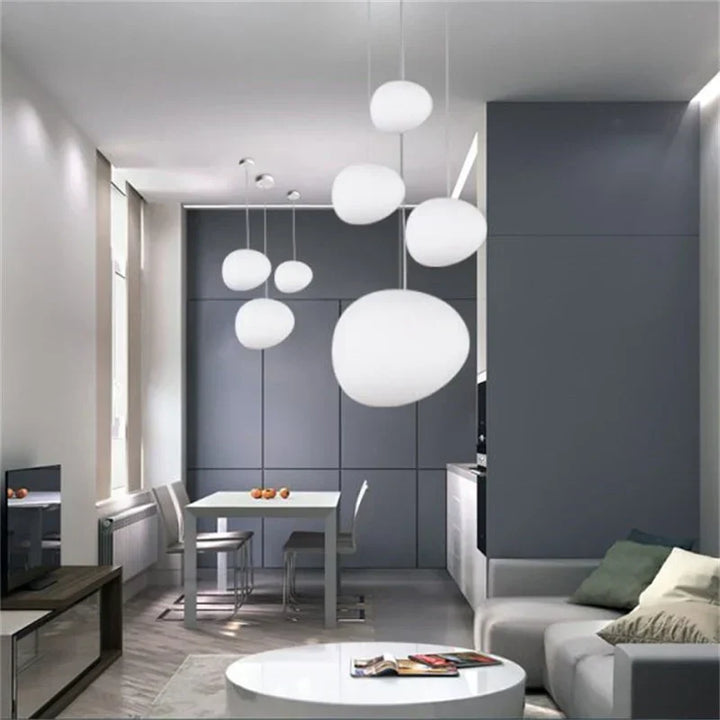 NadoLicht: Lampada a sospensione in vetro minimalista – Lampada moderna per sala da pranzo e soggiorno