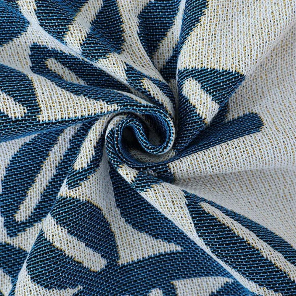 NaturFransen: Copertura per divano in elegante cotone-lino con frange decorative e protezione resistente – per divano e camera da letto